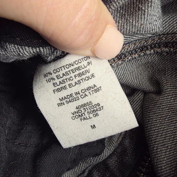 Vintage Y2K GAP 1969 Gray Washed Denim Crop Jacket M - Picture 6 of 7